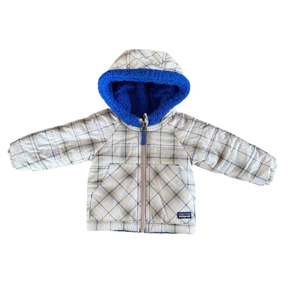 Patagonia Toddler Tribbles Reversible Hoody Water Resistant Jacket Size 12 Month